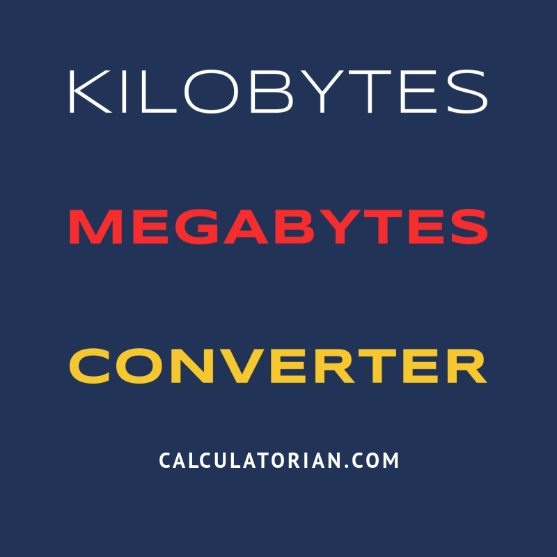 Kilobytes calculator deals